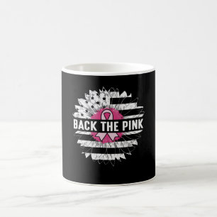 Mug Retour Tournesol rose Sensibilisation au cancer du