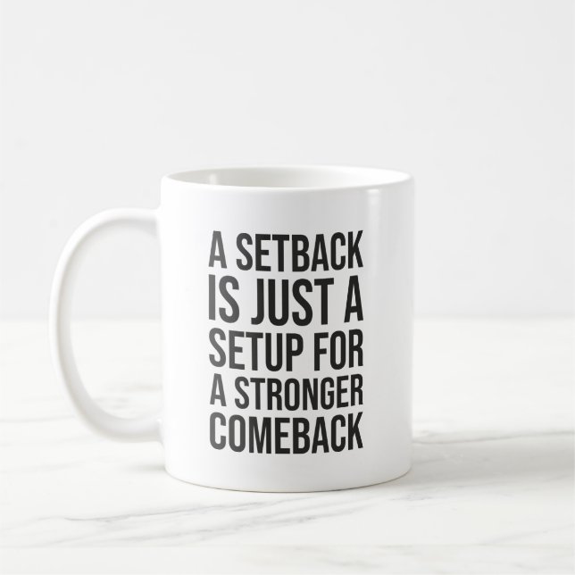 Mug Retrait contre retour - Motivation du succès (Gauche)
