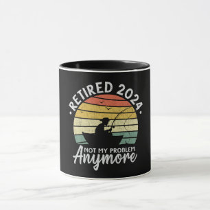 Mug Retraité 2024 Plus Mon Problème Drôle De Pêche 