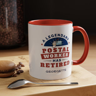 Mug Retraite de l'agente postale retraitée