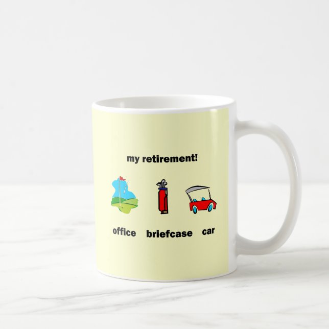 Mug Retraite drôle de golf (Droite)