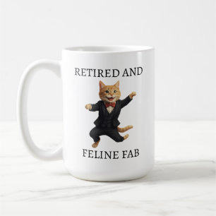 Mug Retraité & Feline Fab Mug, professeur de retraite