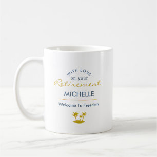 Mug Retraite Personnalisée Bienvenue à la Liberté