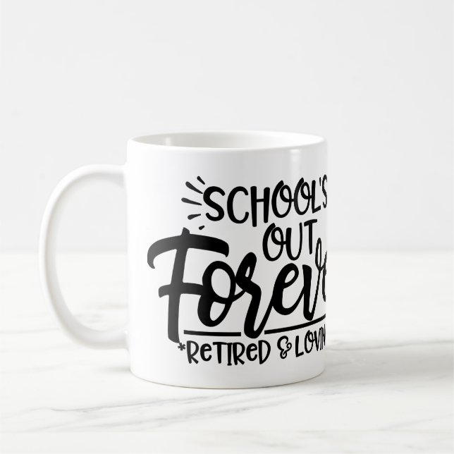 Mug Retraite personnalisée de l'enseignant (Gauche)