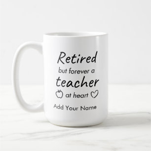 Mug Retraite personnalisée des enseignants minimaliste