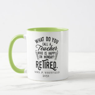Mug Retraite principale de l'école personnalisée