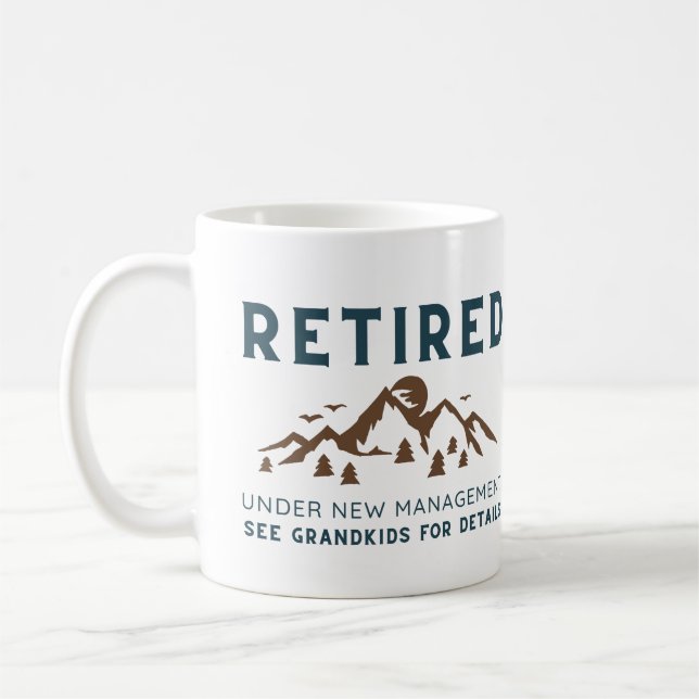 Mug Retraité Sous Nouvelle Gestion, Drôle Retraite (Gauche)