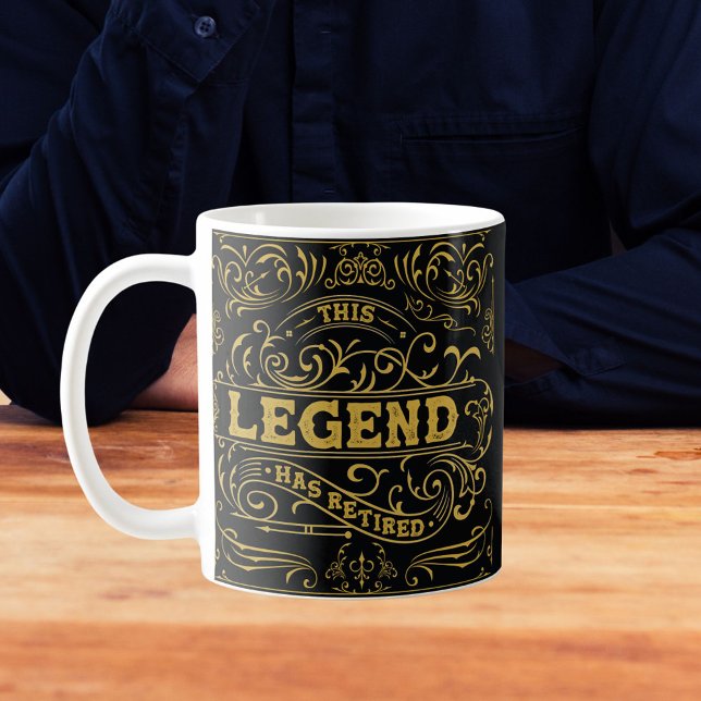 Mug Retraite vintage Black Gold Legend (In situ Kitchen table)