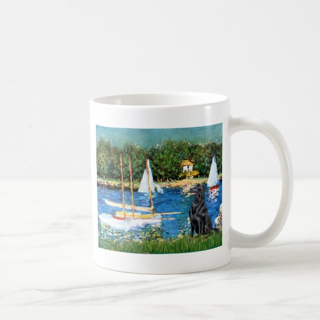 Mug Retrieur à revêtement plat 1 - Bateaux à voile (Droite)