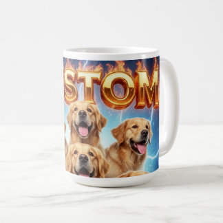 Mug Retrievers dorés personnalisés Design Cosmic Light