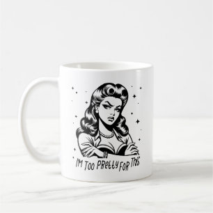 Mug Retro 1950 Glam Girl Drôle Citation sarcastique
