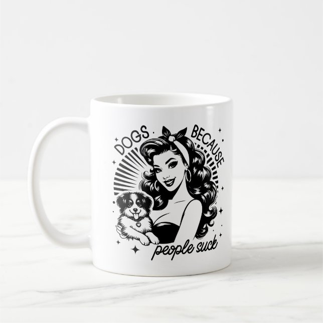 Mug Retro 1950 Glam Girl Drôle Citation sarcastique (Gauche)
