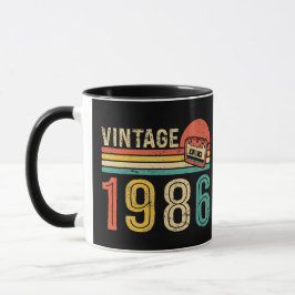 Mug Retro 1986 Birthday Cassette Tape Nostalgic Bday