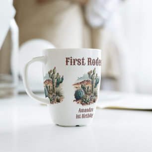 Mug Retro 1er Rodéo Cactus Occidentaux Anniversaire