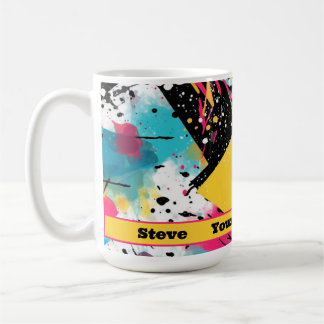 Mug Retro 80s Splatter New Wave Motif personnalisé