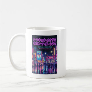 Mug Retro 90s City Pop Night: Neon Tokyo & Osaka Rain