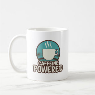 Mug rétro alimenté à la caféine