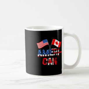 Mug Rétro Ameri-can Canada Drapeau États-Unis Patrioti