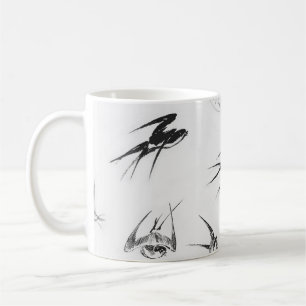 Mug Rétro animal de nature d'oiseau d'hirondelle
