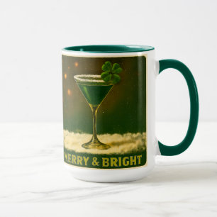 Mug Retro années 50 Trèfle à 4 feuilles Irish Christma