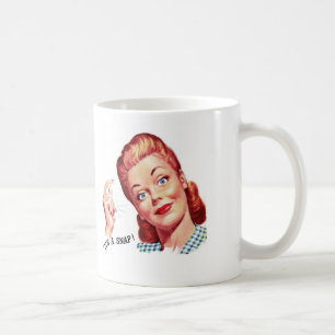 Mug Rétro annonce vintage de femme de les années 50 de