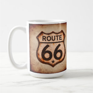 Mug Rétro Bouclier en détresse Mother Road Americana