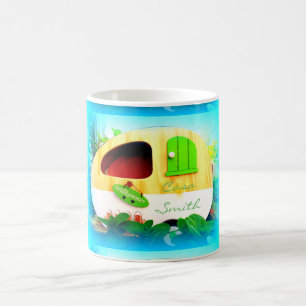 Mug Rétro campeur vintage customisé