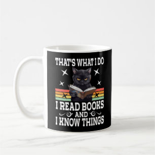 Mug Retro Cat Livres Le Lecteur Halloween Lecture Cade