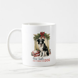 Mug Rétro cher Père Noël n'oubliez pas le chien Noël