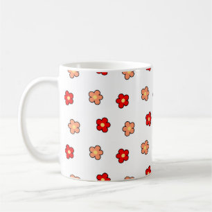 Mug Retro Chic Rouge rose Floral Whimsical Y2K