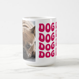 Mug Retro Chien Papa Photo personnalisée