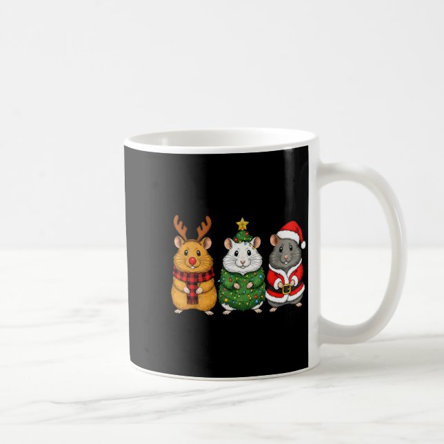 Mug Retro Christmas Hamster Santa Reindeer  (Droite)