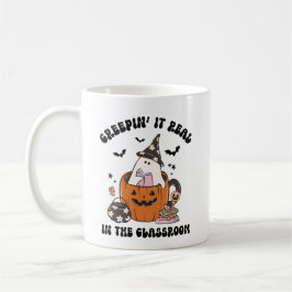 Mug Retro Creepin’ It Real Teacher Halloween