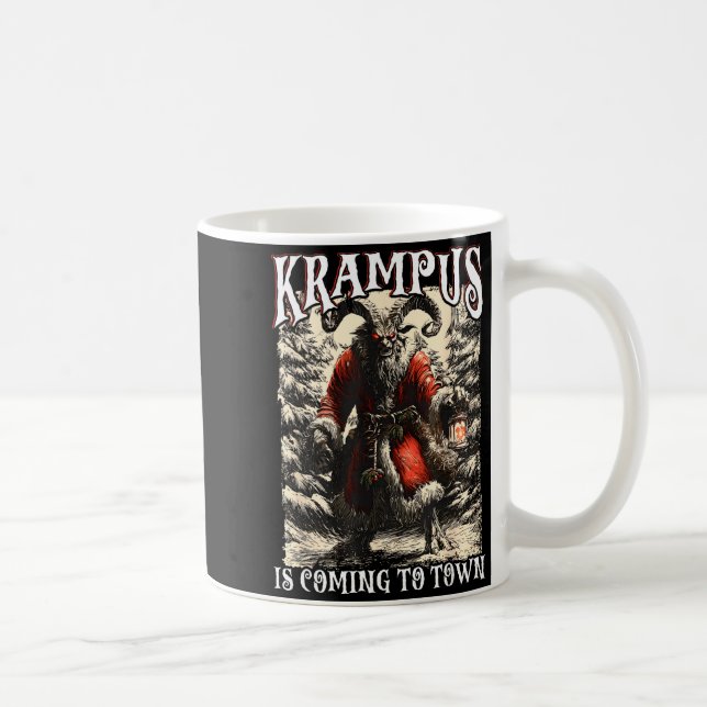 Mug Retro Creepmas Krampus Is Coming To Town Dark Humo (Droite)