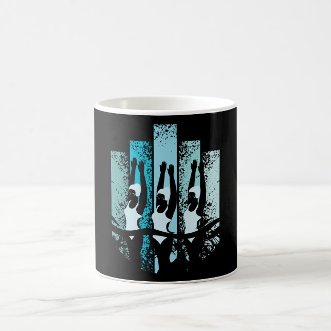 Mug Rétro de natation synchrone (Centre)