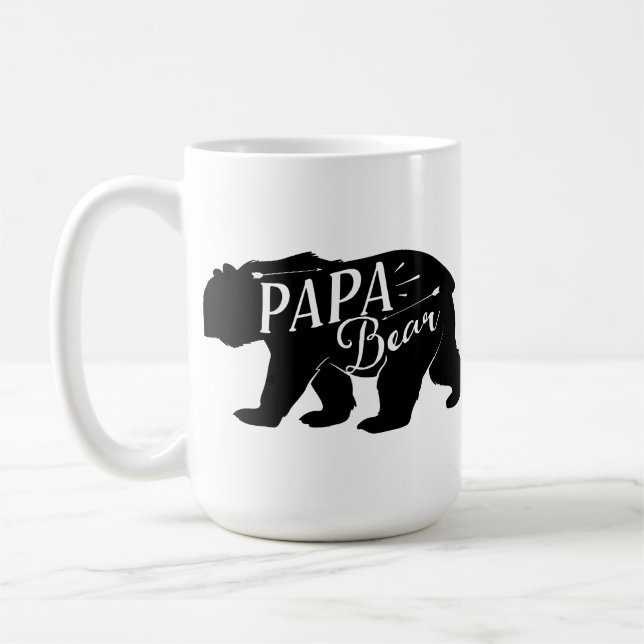 Mug Rétro drôle d'ours de nouveauté de papa (Gauche)