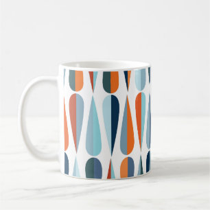 Mug Rétro du milieu du siècle, goutte forme motif.