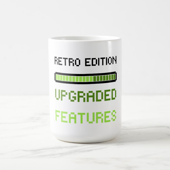 Mug Retro Edition Upgraded Features Pixel Art Gaming  (Centre)