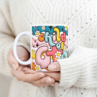 Mug Retro Enfant de Dieu 3D gonflé Puffy