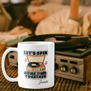 Mug Retro Faisons tourner un peu de temps ensemble Jou