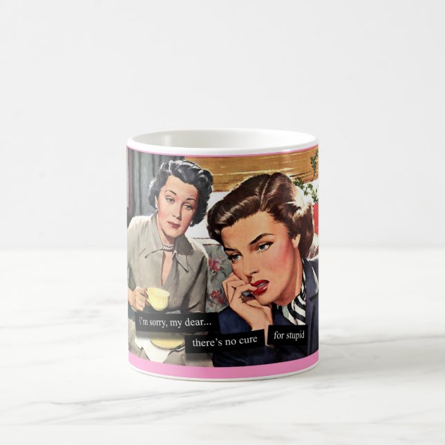 Mug Rétro femme au foyer "aucun traitement pour (Centre)