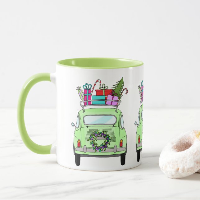 Mug Rétro Fiat 500 (Avec donut)