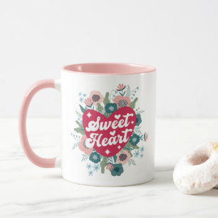 Mug Retro Floral amour Valentine's Day Café
