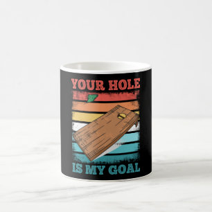 Mug Retro Funny Cornhole Don Ton trou est mon objectif