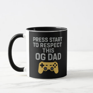 Mug Retro Gamer Papa Respecter Citation