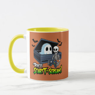 Mug Rétro Gaming Halloween - Humour Squelette Console