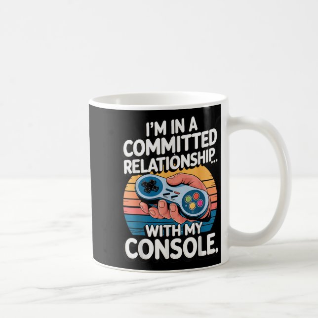 Mug Retro Gaming Relationship Funny Gamer Console Love (Droite)