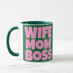 Mug Retro Green Pink Funny Mothers Day Photo