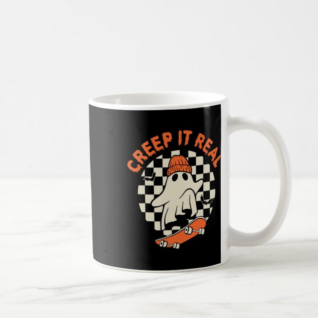 Mug Retro Halloween Creep It Real Ghost Boy Fall Seaso (Droite)