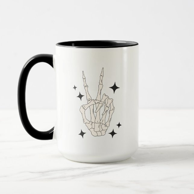 Mug Retro Halloween Creep it Real Skeleton (Gauche)